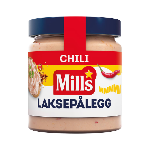 Salmon Spread Hot-Smoked Salmon & Chili 165g Mills (Laksepålegg Varmrøkt Laks&Chili) | Salmon Spread | All season, Snacks | Mills